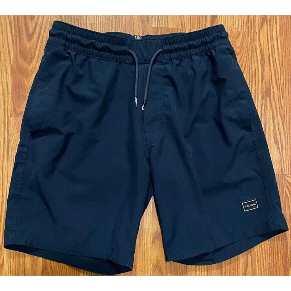 Volcom Navy Blue Board Shorts Mens S Beach Swim Trunks - Picture 1 of 8